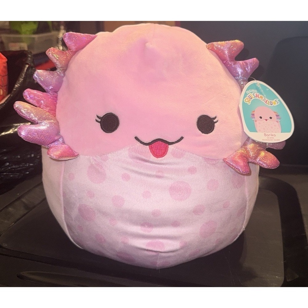 NEW SQUISHMALLOWS BARIKA PINK AXOLOTL WITH TAG KELLYTOY PLUSH STUFFED